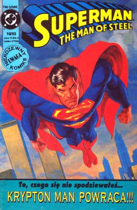 Superman 10/1993 - Czerwone Szkło - Pozbierane fragmenty/ Powrót Krypton-Mana - Człowiek ze stali/Człowiek z ognia